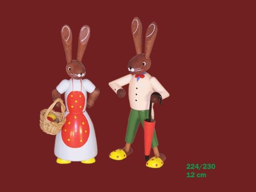 Osterdekoration Osterhasenpaar bunt Höhe 12,5cm NEU Osterdeko Osterhasenfigur Ostern Korb Osterei Frühling Erzgebirge Seiffen Hase Blumen Osterdekoration Osterhasenpaar bunt Höhe 12,5cm NEU Osterdeko Osterhasenfigur Ostern Korb Osterei Frühling Erzgebirge Seiffen Hase Blumen von Rudolphs Schatzkiste