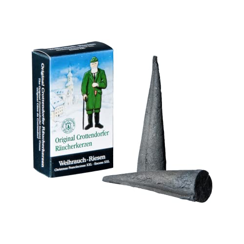 Rudolphs Schatzkiste Räucherkerzen Weihrauch XXL HxBxT = 9x5x3cm NEU Weihnachten Duft Räucherkerze Kerze Lichter Schnee Seiffen Kerzen Erzgebirge Winter Dekoration Bergbau Kirche Licht Holz Wald von Rudolphs Schatzkiste