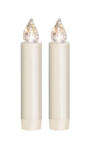 Rudolphs Schatzkiste 2 Kabellose LED Kerzen LUMIX Classic Mini S, Superlight - Erweiterungsset mit Batterien - Höhe 8 cm - Erzgebirge – NEU von Rudolphs Schatzkiste
