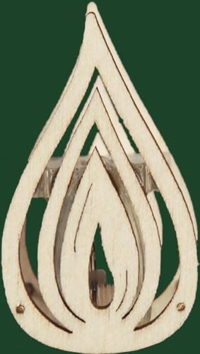 Rudolphs Schatzkiste Beleuchtungszubehör Aufsteckflamme Natur BxH 3x4,5cm NEU Aufstecker Holzstern Weihnachtsstern Schwibbogen Lichterbogen Stern Holzschmuck Holz Beleuchtungsstern von Rudolphs Schatzkiste