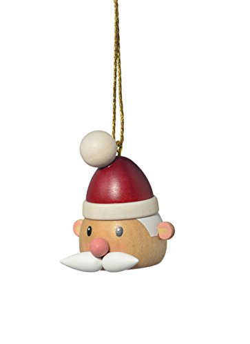 Rudolphs Schatzkiste Baumbehang Weihnachtsmannkopf bunt BxTxH= 4x3,5x5cm NEU Christbaum Christbaumschmuck Baum Baumbehang Weihnachten Baumschmuck Holzschmuck Holz Seiffen Erzgebirge Strauchbehang von Rudolphs Schatzkiste