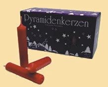 Rudolphs Schatzkiste Zubehör Pyramidenkerzen 50 Stück rot BxHxT 1,4x7x1,4cm NEU Holzpyramide Tischdekoration Dekoration Weihnachten Wärmespiel Lichter Figur Edelholz Seiffen Erzgebirge Holz Flügel von Rudolphs Schatzkiste