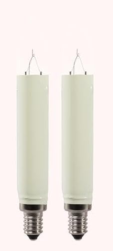 Rudolphs Schatzkiste Ersatzteil Schwibbogen Kleinschaftkerze, für 5-flammige LB/-Ketten,55V – 3W 2er-Blister, E10-Gewinde NEU Lichterbogen Fensterbogen Spitzbogen Erzgebirge Weihnachten Bergbau von Rudolphs Schatzkiste