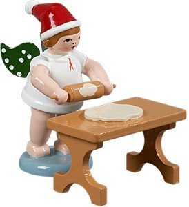 Rudolphs Schatzkiste Holzfigur Bäckerengel mit Teigrolle am Tisch und Krone Höhe 6cm NEU Holzengel Instrument Seiffen Erzgebirge Figur Dekoration Holzfiguren Weihnachten Fensterschmuck Spielzeug Deko Rudolphs Schatzkiste Holzfigur Bäckerengel mit Teigrolle am Tisch und Krone Höhe 6cm NEU Holzengel Instrument Seiffen Erzgebirge Figur Dekoration Holzfiguren Weihnachten Fensterschmuck Spielzeug Deko von Rudolphs Schatzkiste