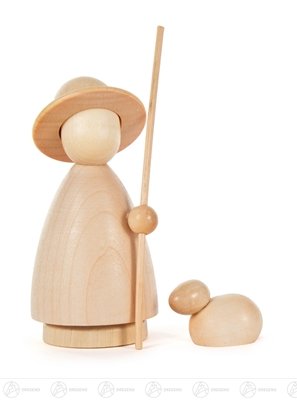 Rudolphs Schatzkiste Krippen und Zubehör Schäfer mit Schaf Natur (2) Höhe ca 11 cm NEU Erzgebirge Weihnachtsdeko Tischdeko von Rudolphs Schatzkiste