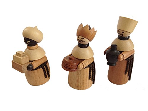 Rudolphs Schatzkiste Miniaturfigur Holzfiguren Heiligen 3 Könige Höhe=9cm NEU Seiffen Erzgebirge Dekoration Holzfiguren Weihnachten Fensterschmuck Spielzeug Deko Weihnachtsfigur von Rudolphs Schatzkiste