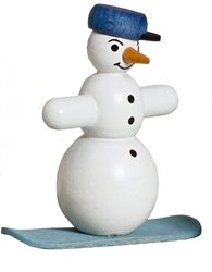 Rudolphs Schatzkiste Miniaturfigur Schneemänner mit Snowboard Höhe ca. 5cm NEU Holzfigur Weihnachtsfigur Weihnachten Schneeball Figur Seiffen Erzgebirge Holz Winterdeko von Rudolphs Schatzkiste