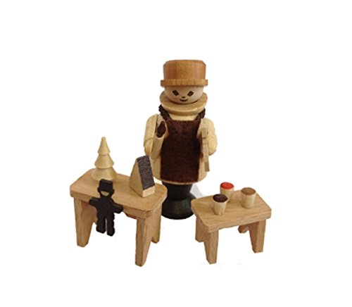 Rudolphs Schatzkiste Miniaturfigur Spielwarenmann Natur Höhe=6cm NEU Seiffen Erzgebirge Dekoration Holzfiguren Weihnachten Fensterschmuck Spielzeug Deko Weihnachtsfigur von Rudolphs Schatzkiste