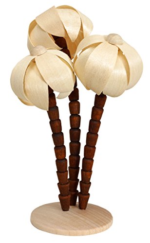 Rudolphs Schatzkiste Miniaturfiguren Palmenoase auf Sockel Natur Höhe 11,5 cm NEU Palme Blume Christi Geburt Wüste Orient Dekoration Holz Deko Seiffen Erzgebirge von Rudolphs Schatzkiste