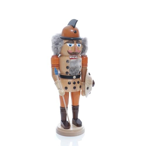 Rudolphs Schatzkiste Nußknacker Soldat mit Schild und Speer Höhe= 30cm NEU Weihnachten Seiffen Nutcracker Nüsse Erzgebirge Winter Dekoration Holzkunst Holz Weihnachtsmann Christmas Walnuss von Rudolphs Schatzkiste