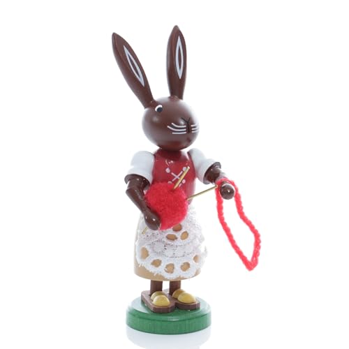 Rudolphs Schatzkiste Osterfigur Hase Opa Höhe ca 9 cm NEU Osterdeko Osterhasenfigur Ostern Korb Osterei Frühling Erzgebirge Seiffen Hase Blumen Großmutter von Rudolphs Schatzkiste