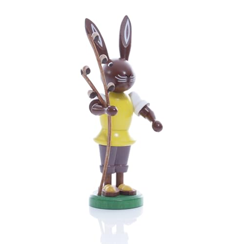 Rudolphs Schatzkiste Osterfigur Hase mit Blume Höhe ca 9 cm NEU Osterdeko Osterhasenfigur Ostern Osterei Frühling Erzgebirge Seiffen Hase Blumenstrauß Blumen von Rudolphs Schatzkiste