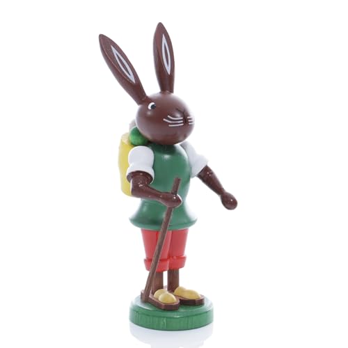 Rudolphs Schatzkiste Osterfigur Hase mit Korb Höhe ca 9 cm NEU Osterdeko Osterhasenfigur Ostern Korb Osterei Frühling Erzgebirge Seiffen Hase Blumen von Rudolphs Schatzkiste