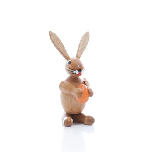 Rudolphs Schatzkiste Osterfigur Osterhase orange BxHxT ca 2,5 x 6,5 x 3,5cm NEU Osterdeko Osterhasenfigur Ostern Korb Osterei Frühling Erzgebirge Seiffen Hase von Rudolphs Schatzkiste