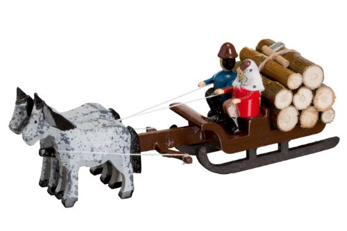 Rudolphs Schatzkiste Pferdeschlitten mit Waldarbeiter Miniaturgespann Länge 9cm NEU Gespann Mini Miniatur Seiffen Erzgebirge Pferdefuhrwerk Setzkasten Pferdegespann Dekoration Ganzjahresdekoration von Rudolphs Schatzkiste