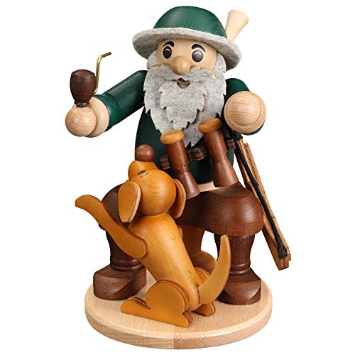Rudolphs Schatzkiste Räucherfigur Förster mit Hund bunt Höhe 20cm NEU Rauchen Rauchfigur Rauchmann Räucherfigur Räucherkerze Smoker Kerze Figur Mann Holz Seiffen Erzgebirge Holz Schnee Dekoration von Rudolphs Schatzkiste