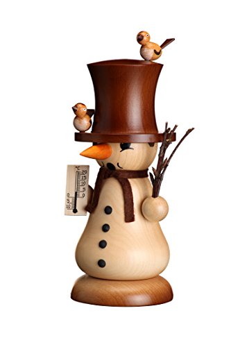 Rudolphs Schatzkiste Räucherfigur Schneemann Schmelzi mit Vögeln Natur BxHxT 7,5x18x8,5cm NEU Räuchermann Rauchmann Smoker Räucherkerze Figur Holz Seiffen Erzgebirge Holz Dekoration Weihnac von Rudolphs Schatzkiste