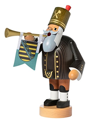 Rudolphs Schatzkiste Räuchermann Bergmann mit Trompete BxTxH= 9x11x20cm NEU Rauchen Rauchfigur Rauchmann Räucherfigur Räucherkerze Smoker Kerze Figur Mann Holz Seiffen Erzgebirge Holz Schnee von Rudolphs Schatzkiste