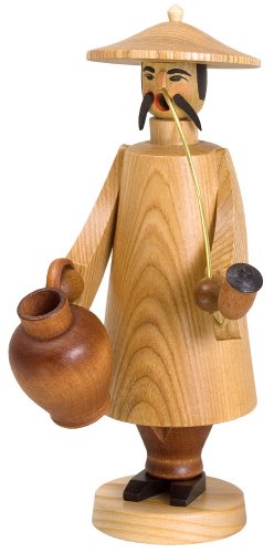 Rudolphs Schatzkiste Räuchermann Chinese mit Pfeife Höhe=18cm NEU Rauchen Rauchfigur Rauchmann Räucherfigur Räucherkerze Smoker Kerze Figur Mann Holz Seiffen Erzgebirge Holz Schnee Dekoration Weihnachten von Rudolphs Schatzkiste