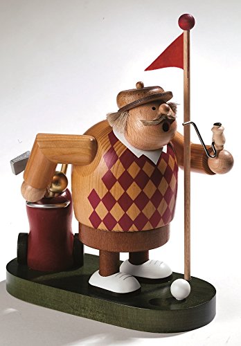 Rudolphs Schatzkiste Räuchermann Golfer mit Caddy BxTxH= 13x18x21cm NEU Rauchen Rauchfigur Rauchmann Räucherfigur Räucherkerze Smoker Kerze Figur Mann Holz Seiffen Erzgebirge Holz Schnee Dekoration von Rudolphs Schatzkiste