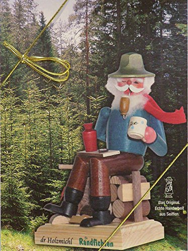 Rudolphs Schatzkiste Räuchermann Holzmichl Höhe= 23cm NEU Rauchen Rauchfigur Rauchmann Räucherfigur Räucherkerze Smoker Kerze Figur Mann Holz Seiffen Erzgebirge Holz Schnee Dekoration Weihn von Rudolphs Schatzkiste