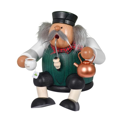 Rudolphs Schatzkiste Räuchermann Kantenhocker Tea Time BxHxT 13x15x11cm NEU Rauchmann Rauchfigur Räuchermännel von Rudolphs Schatzkiste