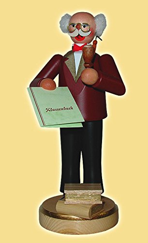 Rudolphs Schatzkiste Räuchermann Lehrer mit Klassenbuch Höhe= 22cm NEU Rauchen Rauchfigur Rauchmann Räucherfigur Räucherkerze Smoker Kerze Figur Mann Holz Seiffen Erzgebirge Holz Schnee Dekoration von Rudolphs Schatzkiste