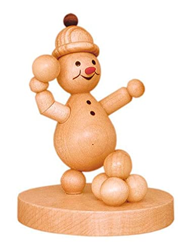 Rudolphs Schatzkiste Schneemann Junior Schneeballwerfer Höhe 9,5cm NEU Miniaturfigur Weihnachtsfigur von Rudolphs Schatzkiste