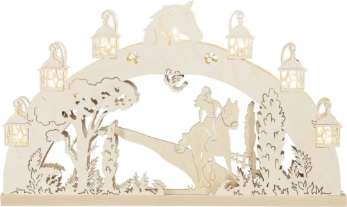 Rudolphs Schatzkiste Schwibbogen Reiterin auf Pferd LED Natur BxHxT 52x31x4,5cm NEU Lichterbogen Fensterbogen Spitzbogen Erzgebirge Weihnachten Bergbau Bergmann Licht Holz Dekoration Beleuchtung Rudolphs Schatzkiste Schwibbogen Reiterin auf Pferd LED Natur BxHxT 52x31x4,5cm NEU Lichterbogen Fensterbogen Spitzbogen Erzgebirge Weihnachten Bergbau Bergmann Licht Holz Dekoration Beleuchtung von Rudolphs Schatzkiste