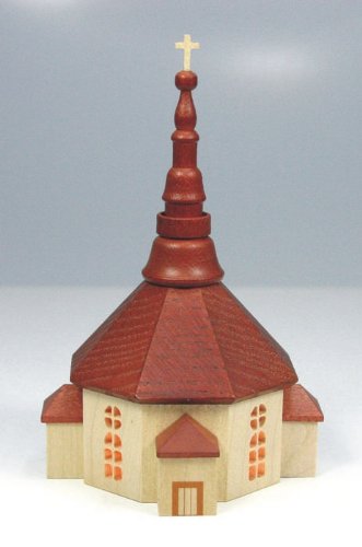 Rudolphs Schatzkiste Tischdekoration Seiffener Kirche Natur BxHxT 7x11x7cm NEU Haus Baum Figur Kirche Erzgebirge Holz Seiffen Weihnachten Spielzeug Dekoration Tischdeko Kurrende von Rudolphs Schatzkiste