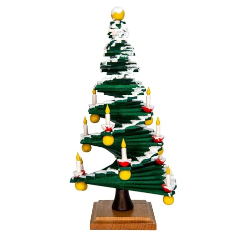 Rudolphs Schatzkiste Tischschmuck Stufenbaum einzeln Schneekristall BxHxT 16x35x16cm NEU Weihnachtsbaum Christbaum Weihnachtssockel Kerze Teelicht Weihnachten Kerzenschmuck Tischschmuck Holzschmuck von Rudolphs Schatzkiste