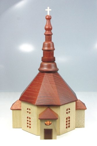 Rudolphs Schatzkiste Tischdekoration Seiffener Kirche mit Schnee Natur für Innenbeleuchtung Höhe 20cm NEU Haus Baum Figur Kirche Erzgebirge Holz Seiffen Weihnachten Spielzeug Dekoration Tischdeko von Rudolphs Schatzkiste