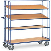 fetra® Eurokasten-Etagenwagen, TK 500 kg, 4 Etagen à 1.650 x 610 mm von fetra®