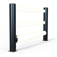 A-SAFE Endpfosten für Rammschutzgeländer eFlex+ aus MEMAPLEX®, Innen- und Außenbereich, HxB, HxT 456 x 180 mm von A-SAFE