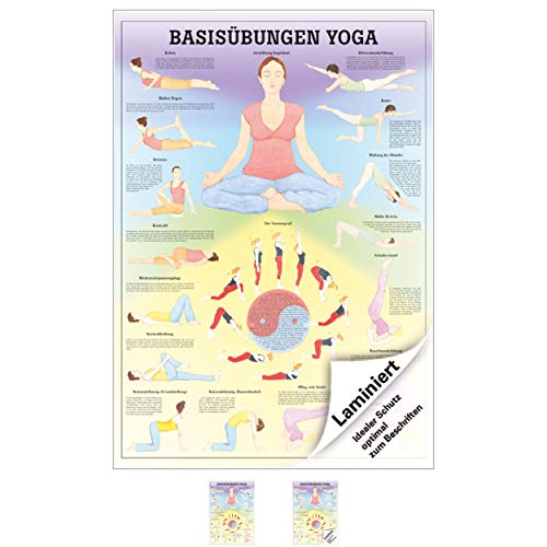 Sport-Tec Lehrtafel Basisübungen Yoga, LxB 100x70 cm von Sport-Tec