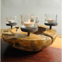 Holz Schale Mit Licht 3 von RuegenDesign