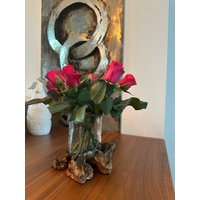 Holz Und Glas Gefäß Rund 4 von RuegenDesign