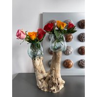 Holz Und Glas Vase von RuegenDesign