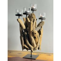 Treibholz Kerzenständer Mit Standfuß 1 von RuegenDesign