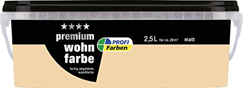 PROFI Premium Wohnfarbe matt Mandel-Beige 2,5 LT von Rühl