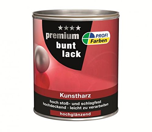 ProfiFarben Premium Buntlack Kunstharz hochglänzend 0,75 L Farbwahl, Farbe (RAL):RAL 1021 Rapsgelb von Rühl