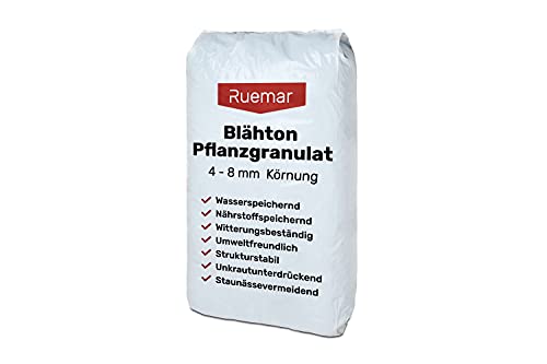 Blähton für Pflanzen Tongranulat 4-8 mm Körnung 1650l Hydrokultursubstrat für Pflanzkästen Kübel Pflanztöpfe Drainagematerial 33x Blähton 50l Sack von Ruemar