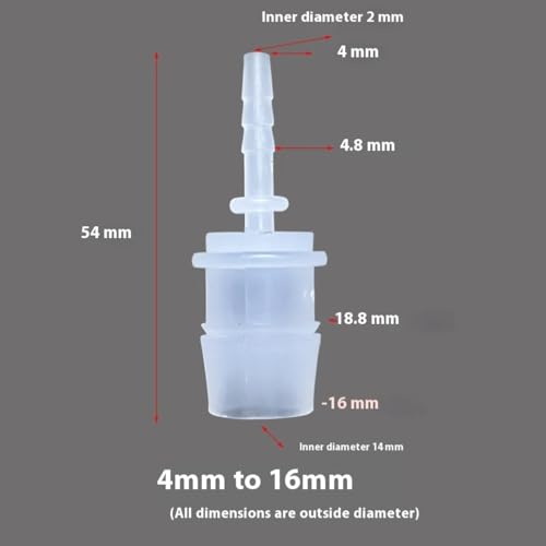 5 Stück Kunststoff Flexible Schlauch Zwei-Wege-Kopfs teck verbinder Reduktion adapter für Wasserrohr Reparatur Garten Aquarium Labor von Rufevee