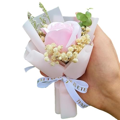 Mini Kleine getrocknete Blumen Bouquet Trockene Rose Bad Körper Blumen Dekor Party zubehör Blume Seife Hochzeits Dekoration Geschenk von Rufevee