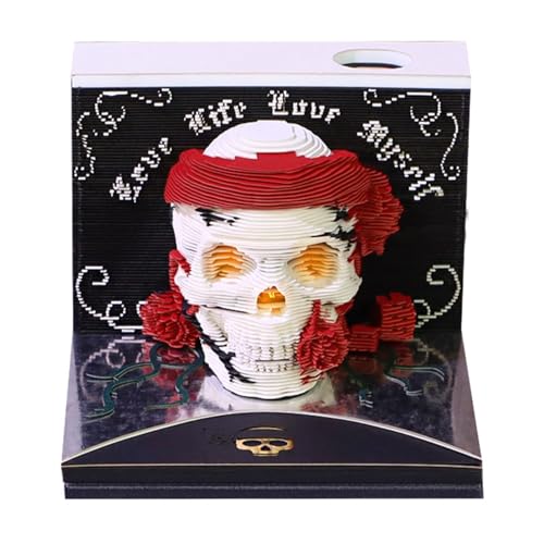 Zeitteil kalender 2026 Schreibtisch kalender mit Licht 3D-Abreißkalender Papier schnitzerei Kunst Memo Pad Notizblock Geschenk für Weihnachten von Rufevee