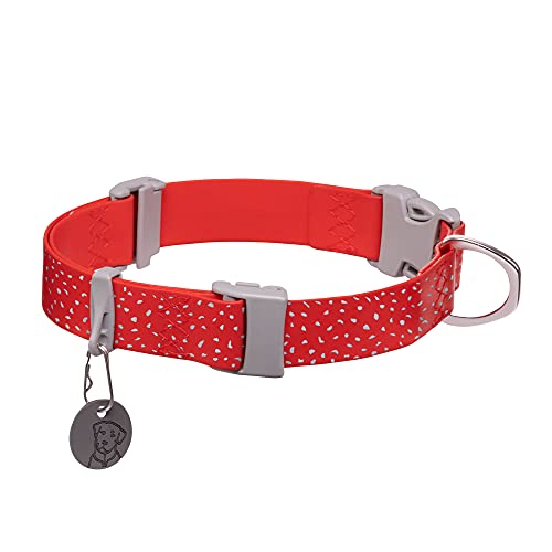RUFFWEAR Confluence Hundehalsband, wasserdicht und geruchsresistent, verstellbares Hundehalsband, 14"-20", Red Sumac von RUFFWEAR