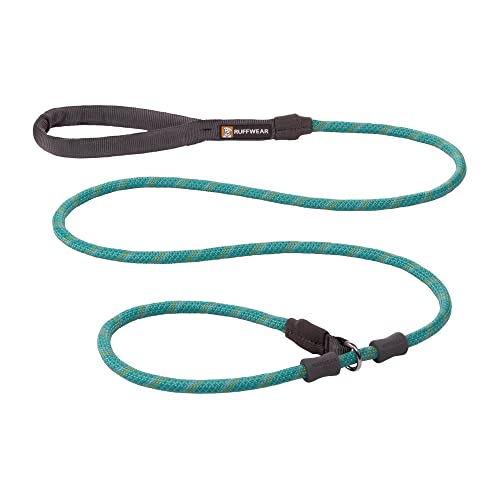 RUFFWEAR Just-a-Cinch Leine, reflektierende Hundeleine mit Seil und Halsband, Länge: 1,5 m, Aurora Teal von RUFFWEAR