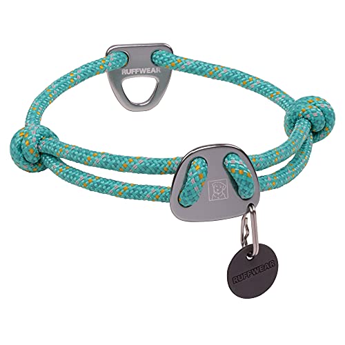 RUFFWEAR Knot-a-Collar, reflektierendes und verstellbares Hundehalsband mit Seil, 20"-26", Aurora Teal von RUFFWEAR