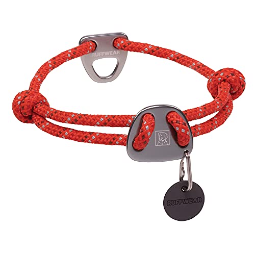 RUFFWEAR Knot-a-Collar, reflektierendes und verstellbares Hundehalsband mit Seil, 20"-26", Red Sumac von RUFFWEAR