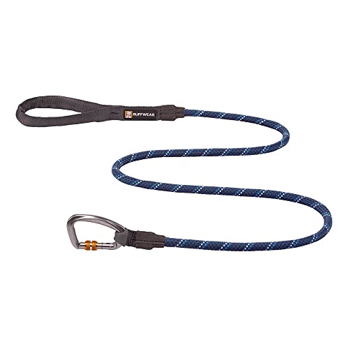 RUFFWEAR Knot-a-Leash, reflektierende Hundeleine aus Seil mit Karabinerhaken, Länge: 1,5 m, Stärke: 11 mm, Blue Moon von RUFFWEAR